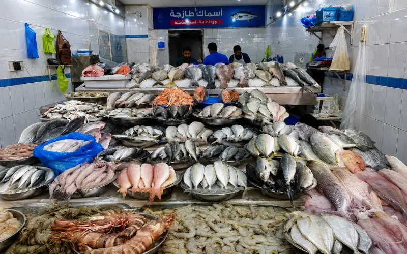 Fresh Seafood at AL Karama fish Market
