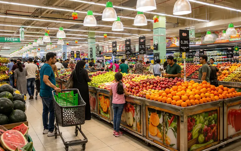 Fresh Fruits and Vegetables at Vegetable Market Ajman