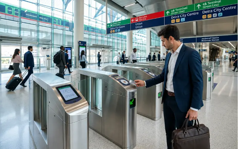 pay fare of Etisalat Metro Station