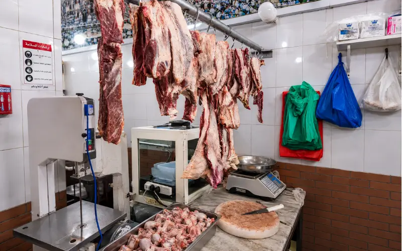 Meat shop at AL Karama fish Market