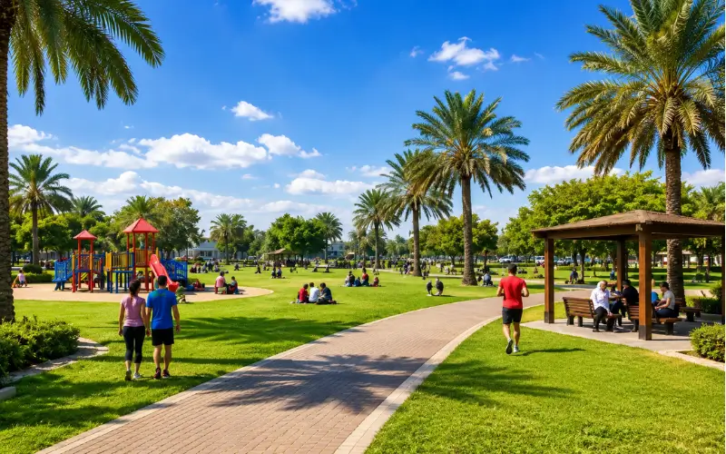 Seating and Family Areas at Al Mahatta Park