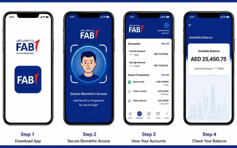 Check Your Balance Through FAB Mobile
