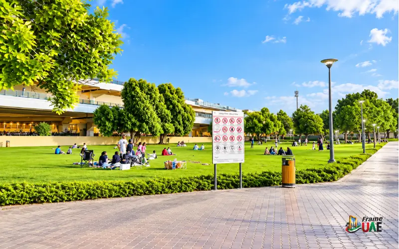 Relaxing in Green Spaces at Al Rashidiya Park